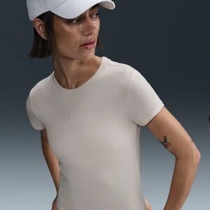 Nike Sportswear Chill Knit Top, Light Orewood Brown, Small